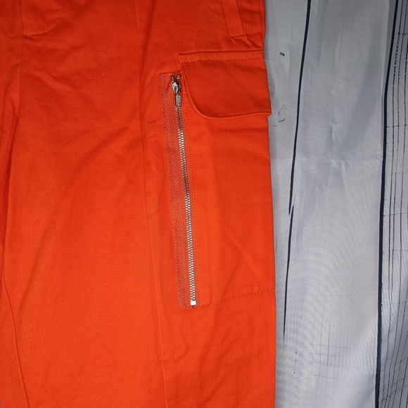 Nasty Gal Collection Women's Orange Cargo Pants - Picture 4 of 14